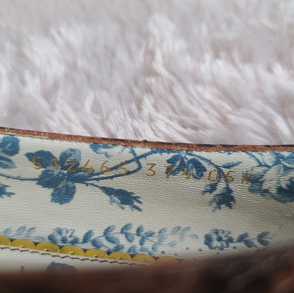 GUCCI Malaga Kid Elaphe Radiata Yva Leather GG Ballet with Snakeskin Bow - Picture 15 of 16